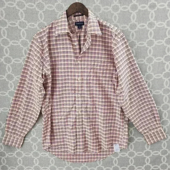 Lands' End Button Down Long Sleeve Men's Shirt L - Picture 1 of 7